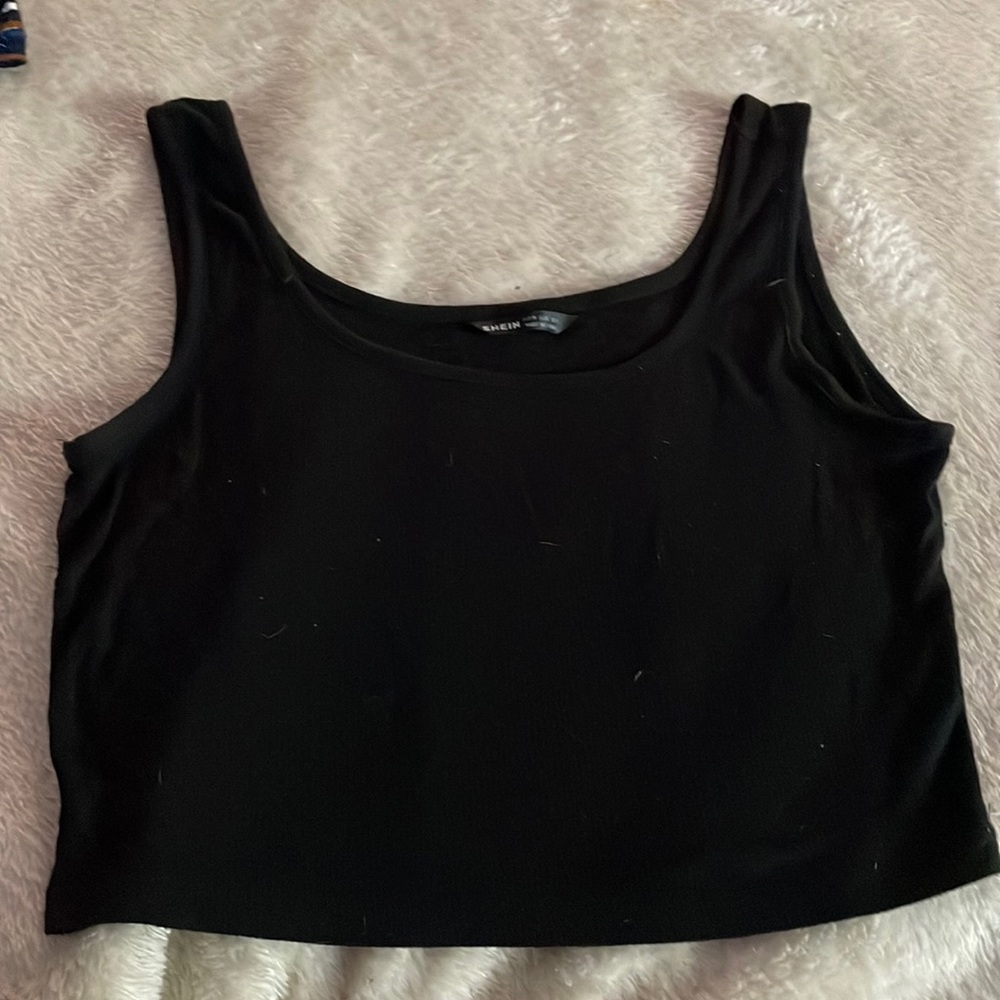 black SHEIN crop top